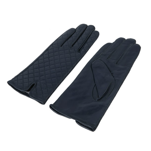 Diff Colors Elegant Women's Quilted Solid Winter Thermal Soft Leather Gloves